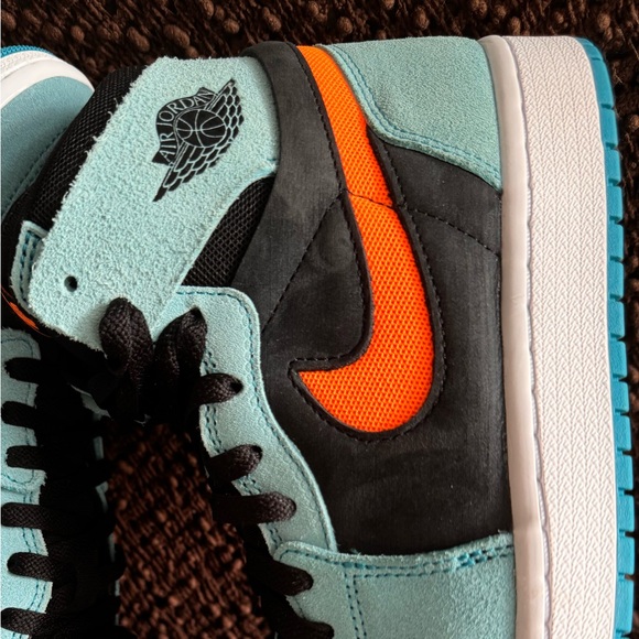 Nike Air Jordan 1 Zoom CMFT 2 | Bleached Aqua Citrus | DV1307-408 | Size 9 Men - Picture 13 of 16